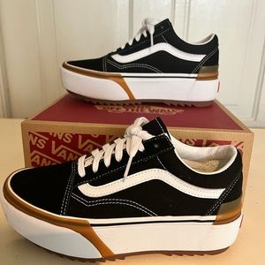 Vans Old Skool Stacs platform black Vans worn once